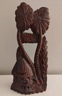Vintage Samoa Village Tropical Hand Carved Tiki Wood Statue Sculpture 17  Tall