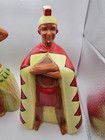 Vtg 1978 Hilton Hawaiian Village Rare Pair Tiki Planter Kamehameha   Hula Girl