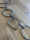 Vintage Boho Silver Toned Metal Geo Shaped Link Chain Belt Hip Adjustable 80   s