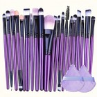 20-piece Makeup Brush Set With 2 Flocking Powder Puffs - Complete Professional C