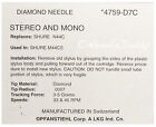 Needle Stylus 4759-d7c For Shure N44 M44c M44-7 V2ne M44-7 M44g M44ma M44c