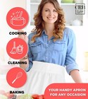 Cotton Bistro Half Aprons With Pockets Waist Apron For Kitchen Restaurant