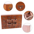 16 Drawers Vintage Wood Cubby Apothecary Medicine Cabinet Storage Organizer Box