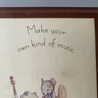 Vintage Wooden Wall Plaque American Greetings Tiny Talk Woodland Animal Musician