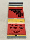 Vintage Matchbook Cover  El Rancho Motel  High Springs  Fl  Gmg  Unstruck