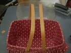 Longaberger Vintage Large 1996 Signed Rectangular Basket   Liner  16 X 12 X 9