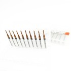 Klot 10pcs Ticn Coated Whole Solid Carbide Pcb Micro Drill Bit 0 31-0 99mm Hrc60