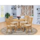 Pemberly Row Antique 5-piece Traditional Wood Dining Room Set In Oak