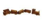  Wooden Toy Train Set  Engine   4 Cars 