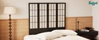 Room Divider  66 9inch Tall Japanese Shoji Style Folding Wood Screen With