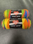 Red Heart Super Saver Rainbow Stripe  2 Pack 5 Oz   4 Ply Med Weight