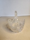 Vintage Clear Plastic Lucite Swan Soap Dish - Trinket Holder  6  L X 3 5  W 