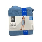 Member s Mark Girl s 2 Piece Easy Pull On Tank And Short Set  Chambray
