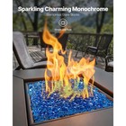 Uimoso 10 Lbs Caribbean Blue Fire Pit Glass Rocks  1-inch For Fireplace Use