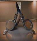 Antique Victorian  love   Star  Chatelaine Folding Scissors  