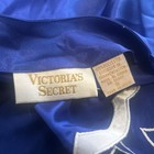 Vintage 90s Victoria s Secret Blue Teddy Bodysuit Floral Rose Appliqu  