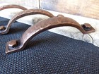 Antique Copper Hammered Metal Handle Drawer Pull - Rustic Vintage Romantic