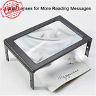Full Page Reading Magnifier With Led Lighted  3x Hands-free Rectangular Ma