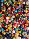 210 Glass Beads Random Mix 100  New - Assrtd Sizes   Styles -8 -12mm   3 Bonuses