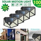 10 Pack Solar Powered 100led Pir Motion Sensor Wall Lamp Outdoor Security Light 