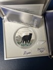 2013 Congo Silver 1000 Francs Black Leopard Inverse Proof