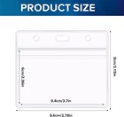 50 Pack Extra Thick Horizontal Badge 50 Pack-horizontal Holder  Clear 