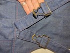 Vtg 70s Overalls Flare Buster Brown Kids Slim Womens Xxs