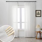 Sheer Curtains 84-inch Long Pinch Pleated 60 w X 84 l  pack Of 1  Off White
