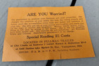 Vtg Fortune Telling Advertising Card Madam Smith Pullman Train Trailer Psychic