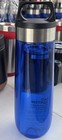 12 Pack Reusable Plastic Water Bottles W  Carry Handle Lids Blue New