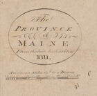 1811 Map Of The Province Of Maine
