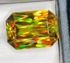 5 04ct Cushion Cut Natural Full Fire Sphene Titanite Gemstone For Jewellery Ring