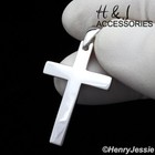 Men Women 925 Sterling Silver Simple Plain Silver Cross Charm Pendant asp194