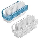 2pcs Two Sided Nail Brush  Soft And Stiff Bristles For Cleaning Under Nails