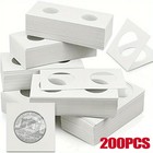 200 Assorted Coin Holders Cardboard Mylar Flips 4 Sizes 20 5mm 25mm 31 5mm 40mm
