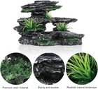 Aquarium Rock Cave Ornament Mountain View Stone Tree Landscape  Large Fish Tank