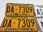 2 Matching Vintage 60   s   80   s Maryland License Plates