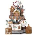  20 Pcs Neutral Christmas Tiered Tray Decor Gingerbread Wood Gingerbread Style