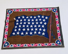 Flag Union Jack 1910 - 1915 Flannel Felt Tobacco Cigar Antique 10 5  X 8  Brown