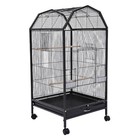 Black Large Bird Cage Wit Rolling Stand Cockatiel Parakeet Finch Parrot Birdcage