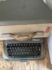 1958 Olympia Sm3 Typewriter Green West Germany W  Case Vintage Working
