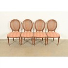 Karges French Regency Louis Xvi Walnut Cane Back Dining Chairs  Set Of Four
