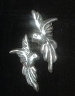 Old Solid Sterling Silver Los Castillo Design  Mexican Earrings  Screw Backs
