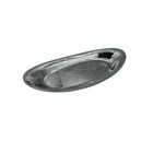Vintage Krome Kraft Farber Bros New York Chrome Plated Filigree 12  Oval Tray