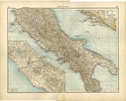 Antique Map-central Italy-rome-europe-andree-1904