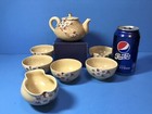 Antq 7pc Satsuma Tiny Porcelain Teapot   Bowls Meiji Era Signed 19th C  