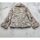 Vintage Dino Ricco Fur Coat Womens M Gray Rabbit Fur Lined Luxurious Mafia Glam