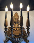 Restored Antique Vtg Large Gothic Wall Sconce Nautical Figurehead 4-arm Art Deco