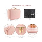 Makeup Train Case With Light   Mirror Large Cosmetic Organizer With Double-si   