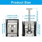 304 Stainless Steel Door Latch Thicker Door Holder  T-style Entry Catch  Screws